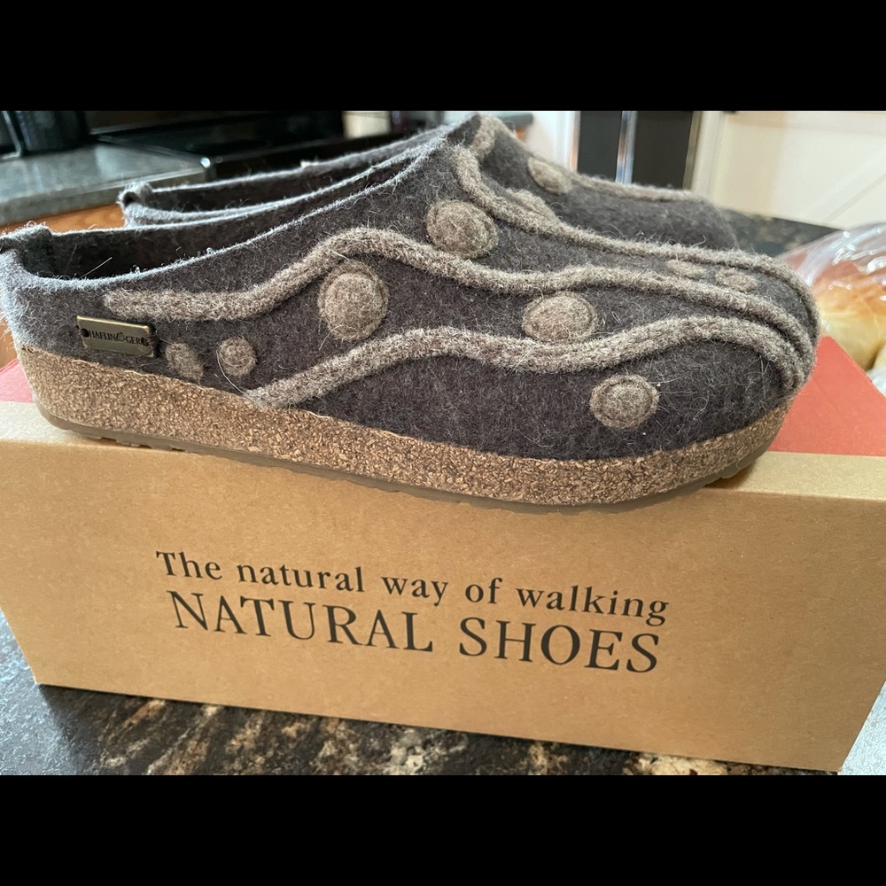 Haflinger Clogs.  Smokey Brown